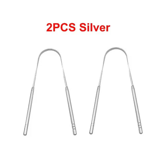 Stainless Steel Tongue Scraper Tongue Coating Cleaner Oral Cleaning Tools